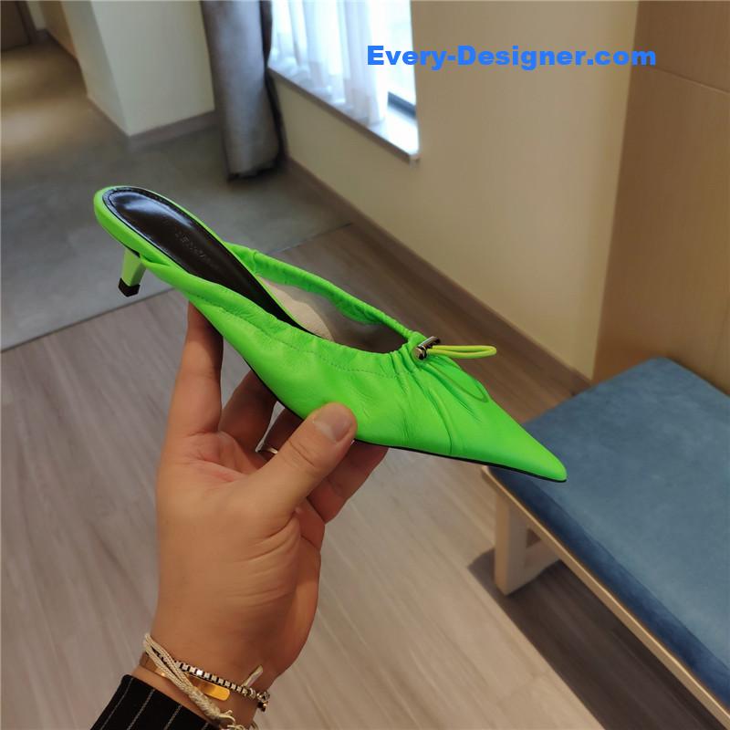 Ba1en*iaga’s new knife-heel kitten-heel elastic cuffed shoes