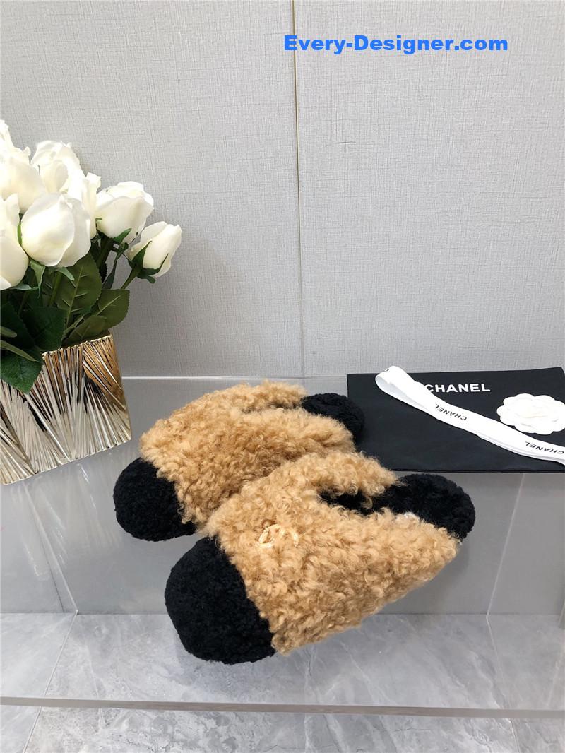 CC furry slippers