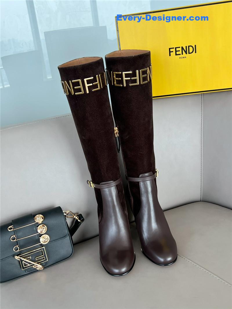 F**di autumn and winter delfina original calfskin high boots