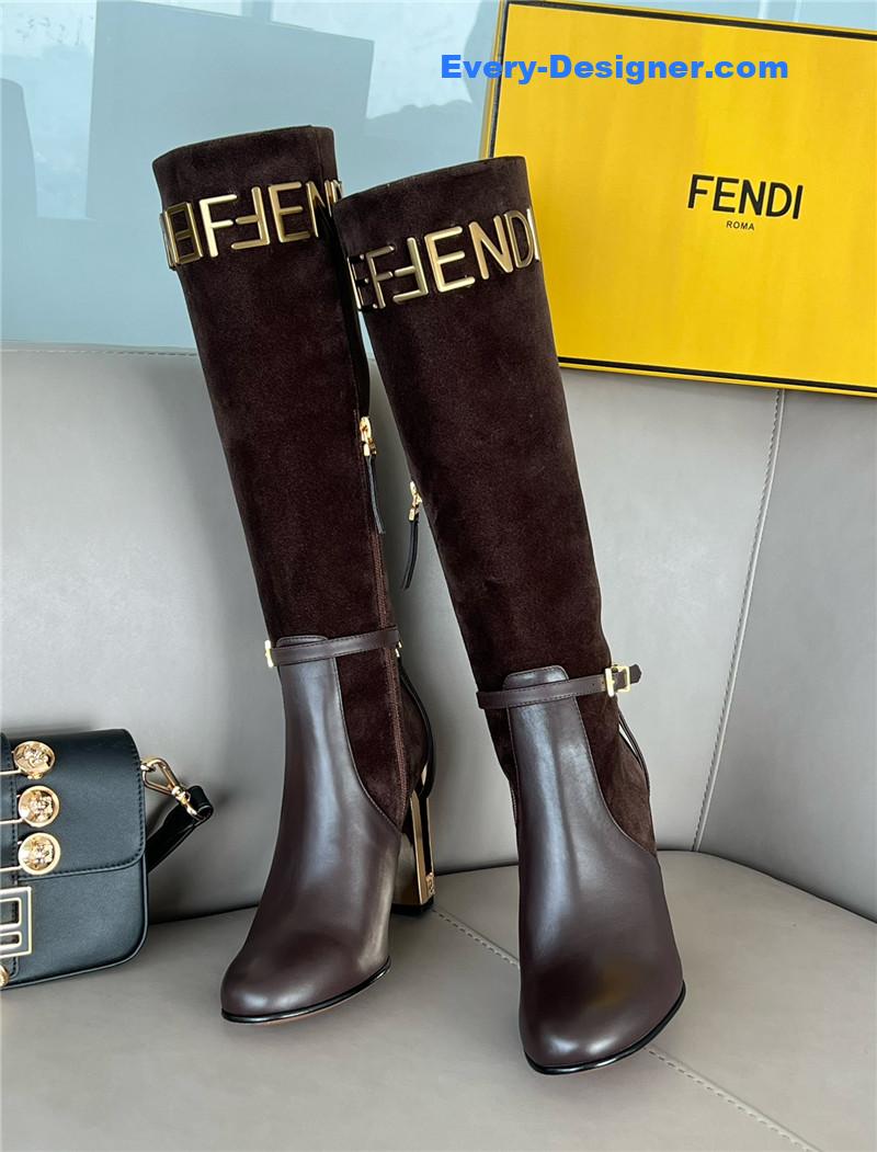 F**di autumn and winter delfina original calfskin high boots
