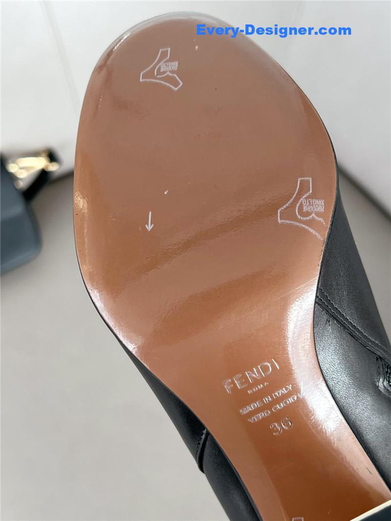 F**di autumn and winter delfina original calfskin high boots