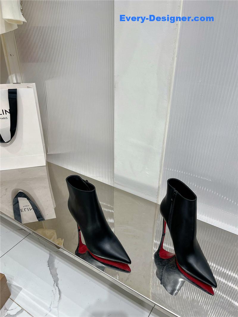 Chr1st1an louboutin high-heeled leather short boots