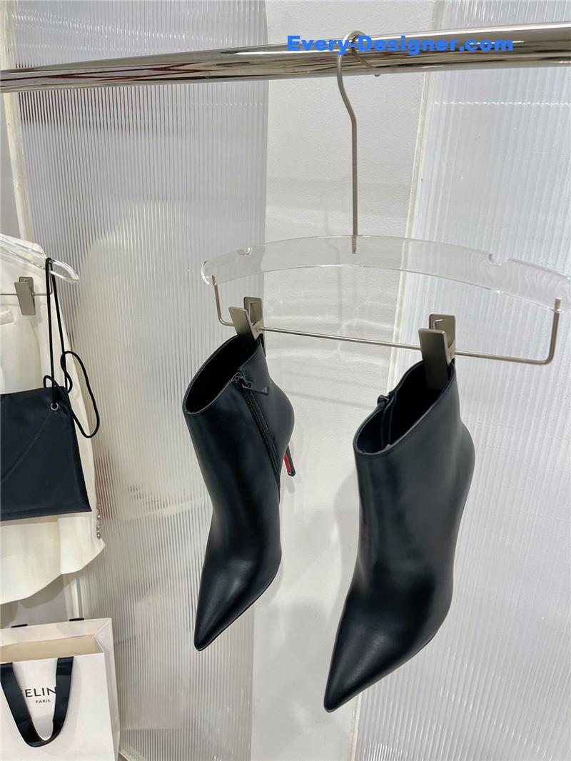 Chr1st1an louboutin high-heeled leather short boots