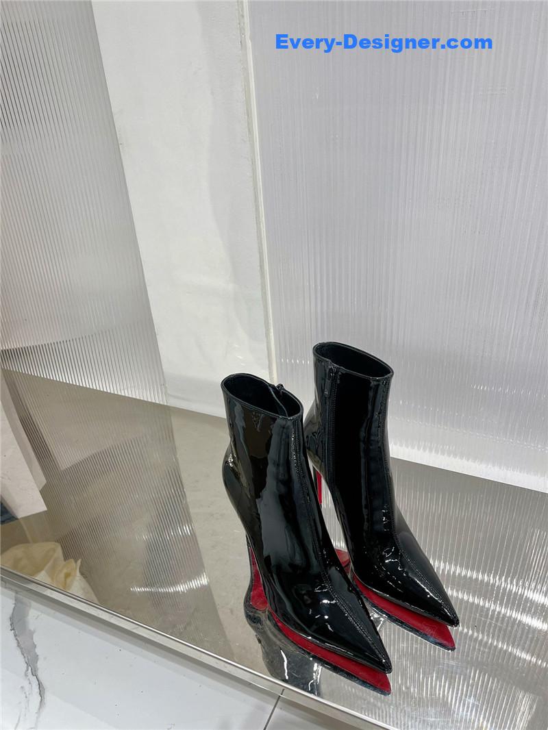 Chr1st1an louboutin high-heeled leather short boots