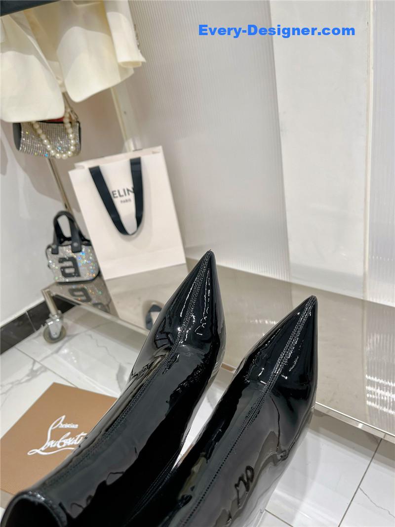 Chr1st1an louboutin high-heeled leather short boots