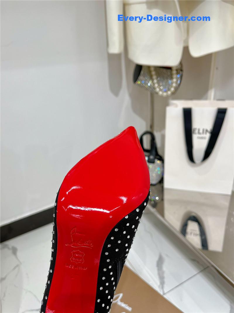 Chr1st1an louboutin high-heeled leather short boots
