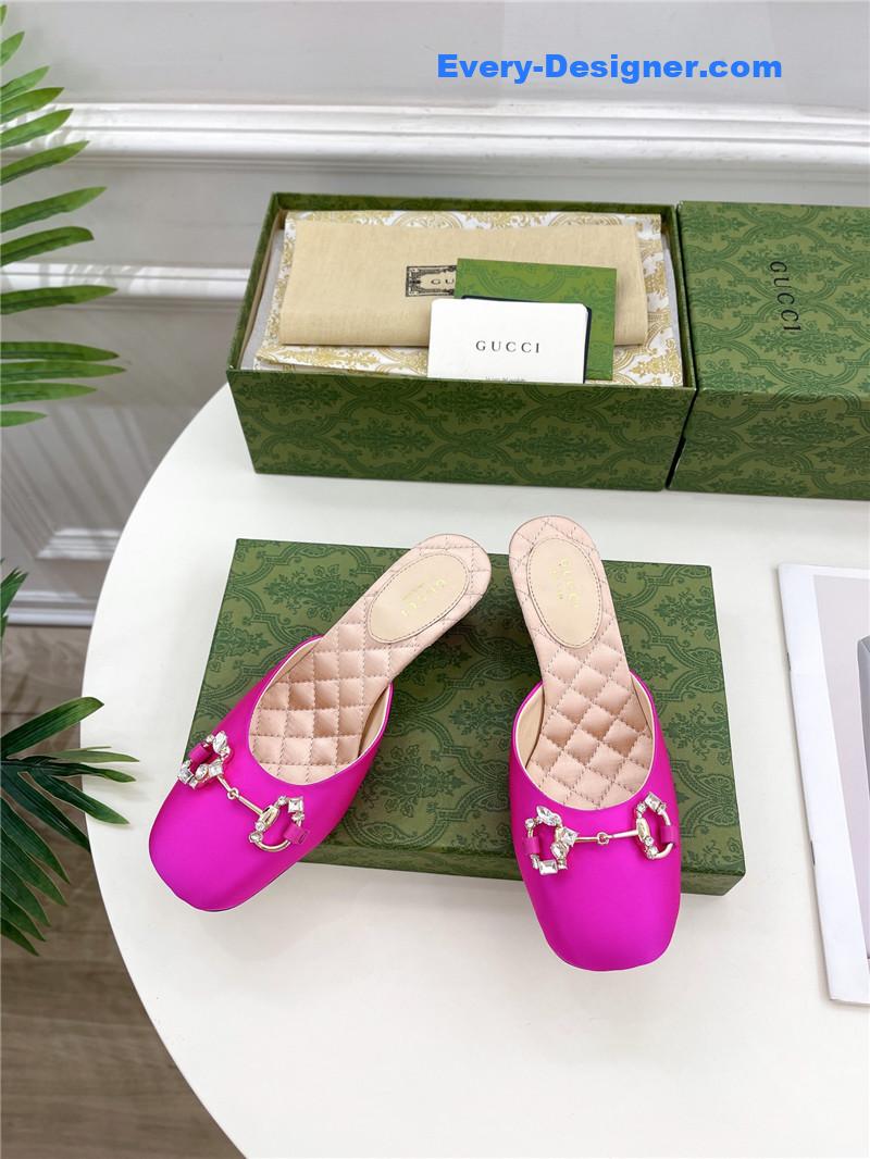 Gvc*1 new crystal horsebit mules