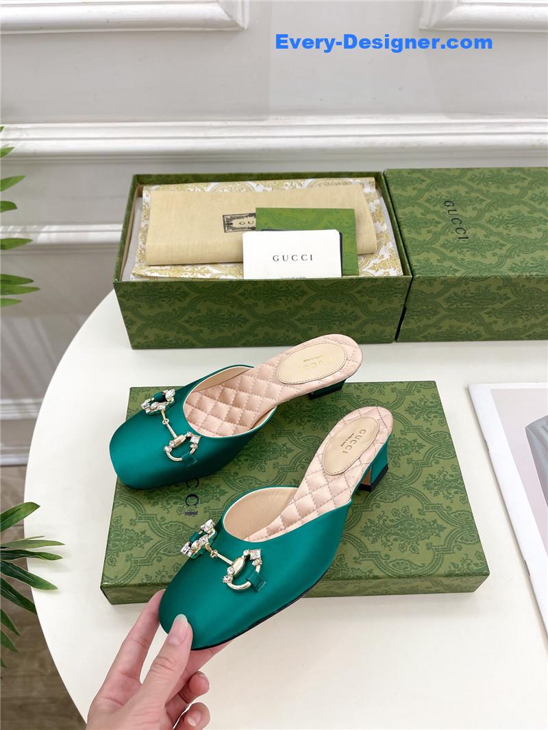 Gvc*1 new crystal horsebit mules