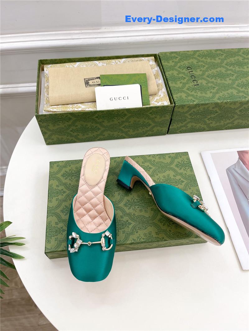 Gvc*1 new crystal horsebit mules