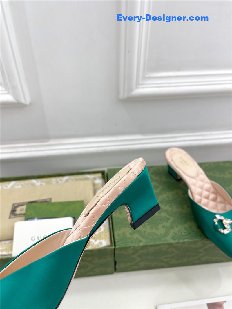 Gvc*1 new crystal horsebit mules