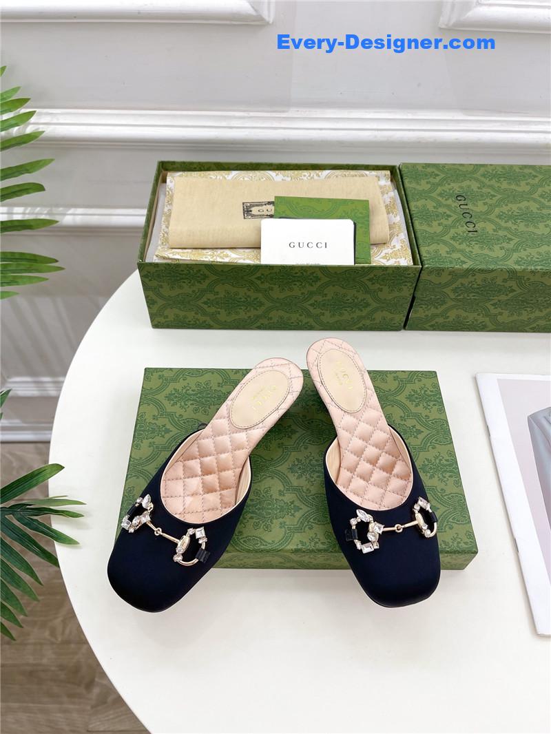 Gvc*1 new crystal horsebit mules