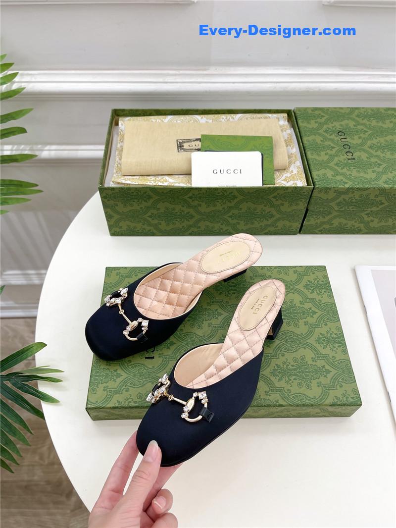 Gvc*1 new crystal horsebit mules