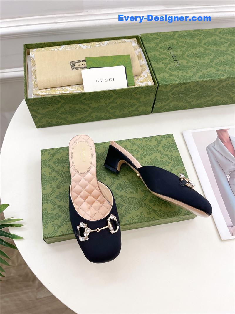 Gvc*1 new crystal horsebit mules