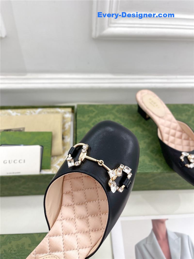 Gvc*1 new crystal horsebit mules