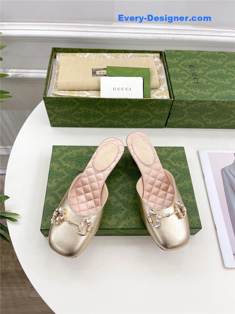 Gvc*1 new crystal horsebit mules