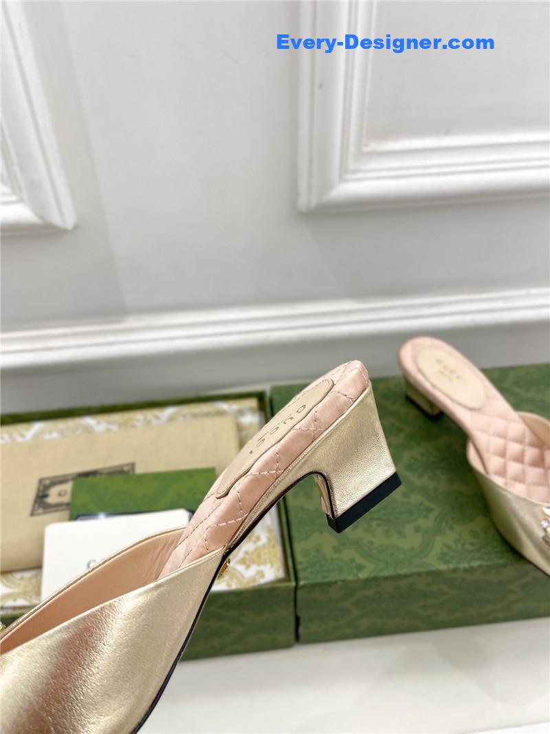 Gvc*1 new crystal horsebit mules