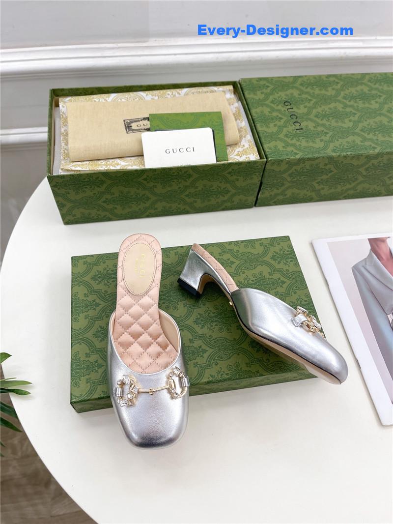 Gvc*1 new crystal horsebit mules