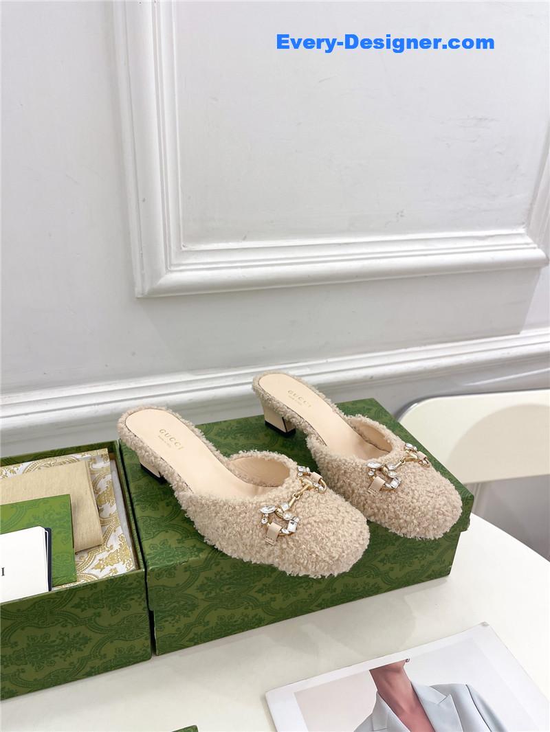 Gvc*1 new crystal horsebit mules