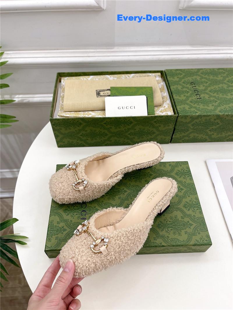 Gvc*1 new crystal horsebit mules