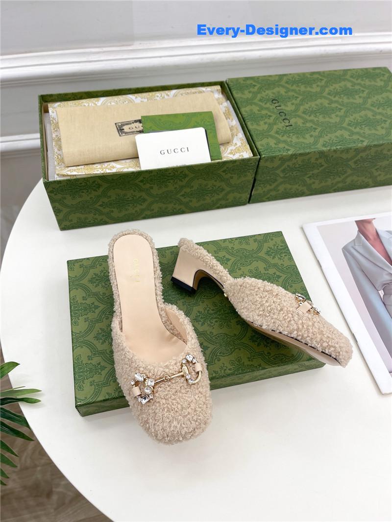 Gvc*1 new crystal horsebit mules