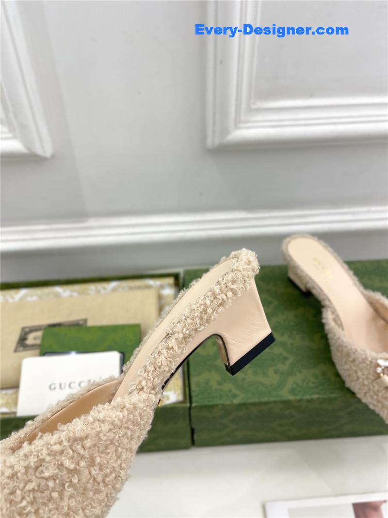 Gvc*1 new crystal horsebit mules