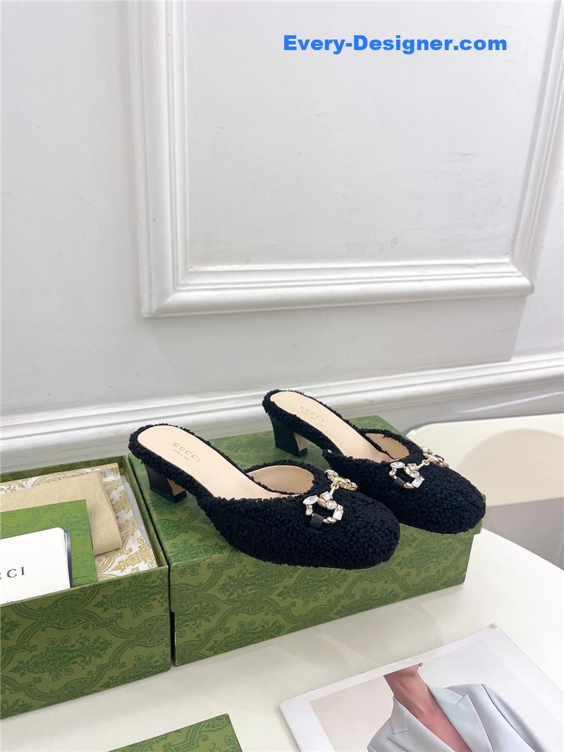 Gvc*1 new crystal horsebit mules