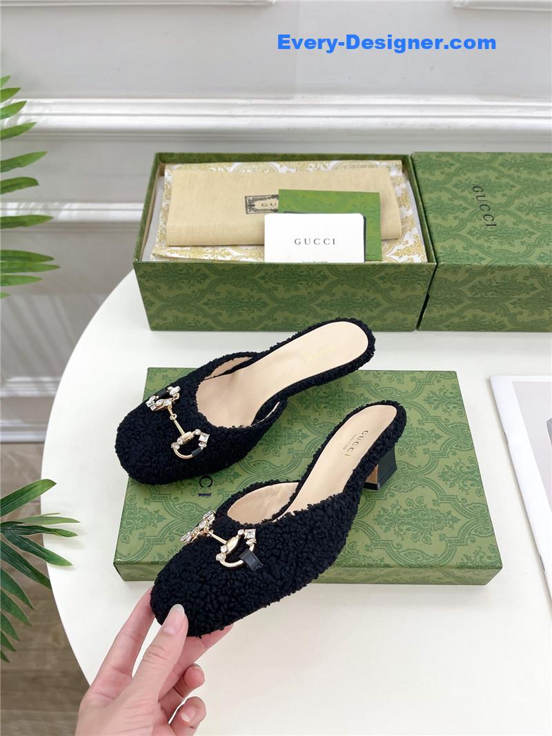 Gvc*1 new crystal horsebit mules