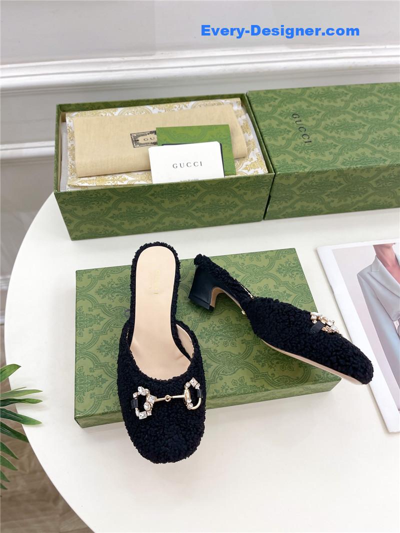 Gvc*1 new crystal horsebit mules