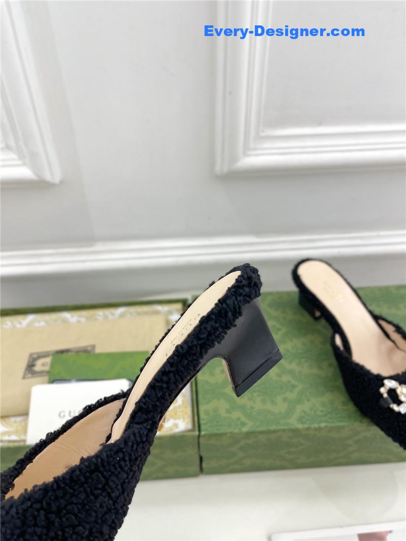 Gvc*1 new crystal horsebit mules