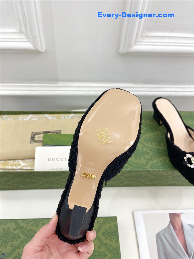 Gvc*1 new crystal horsebit mules