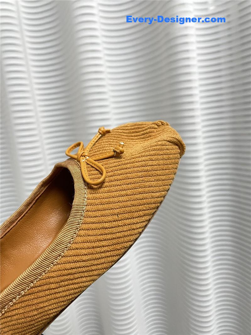 M1um1u women’s bow embellished original fabric ballet flats