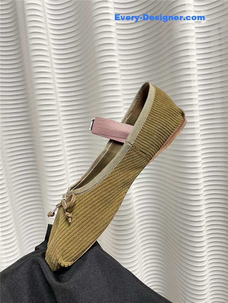 M1um1u women’s bow embellished original fabric ballet flats