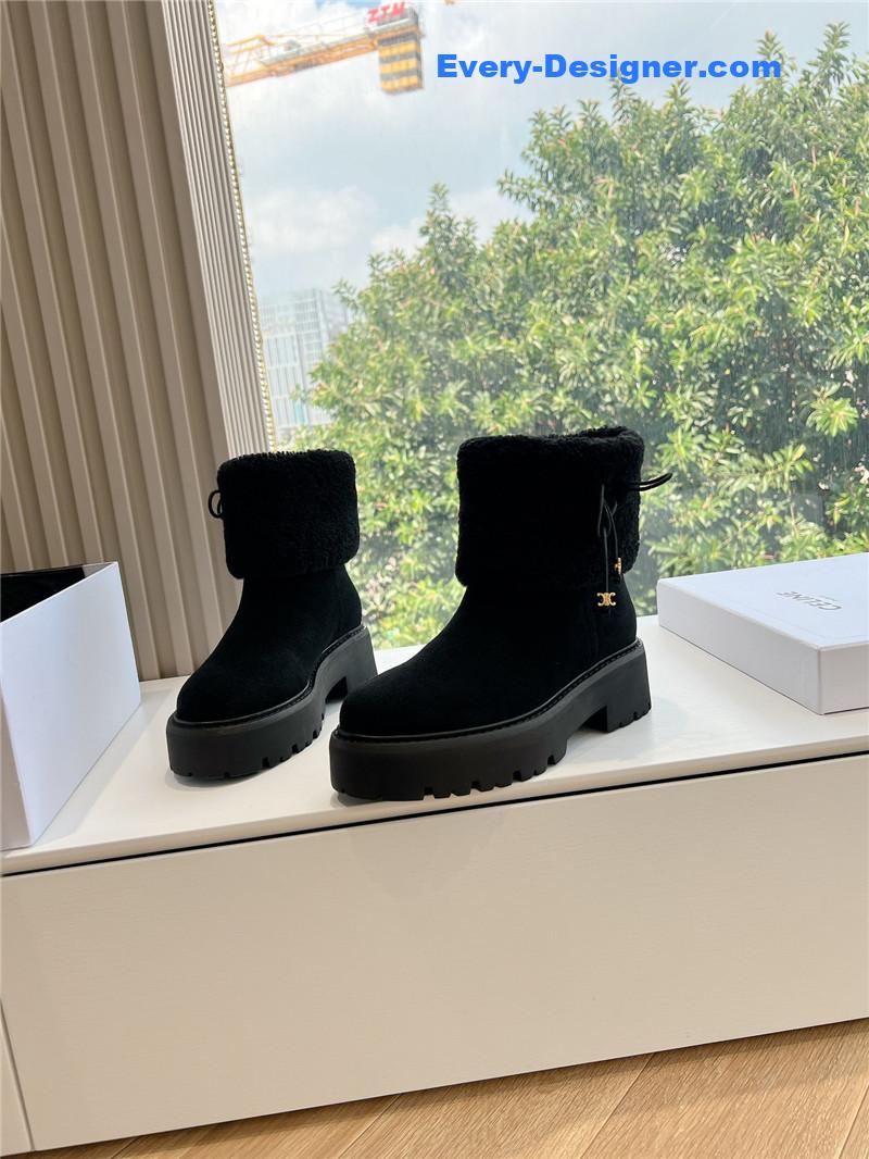 celine new autumn and winter warm fur boots