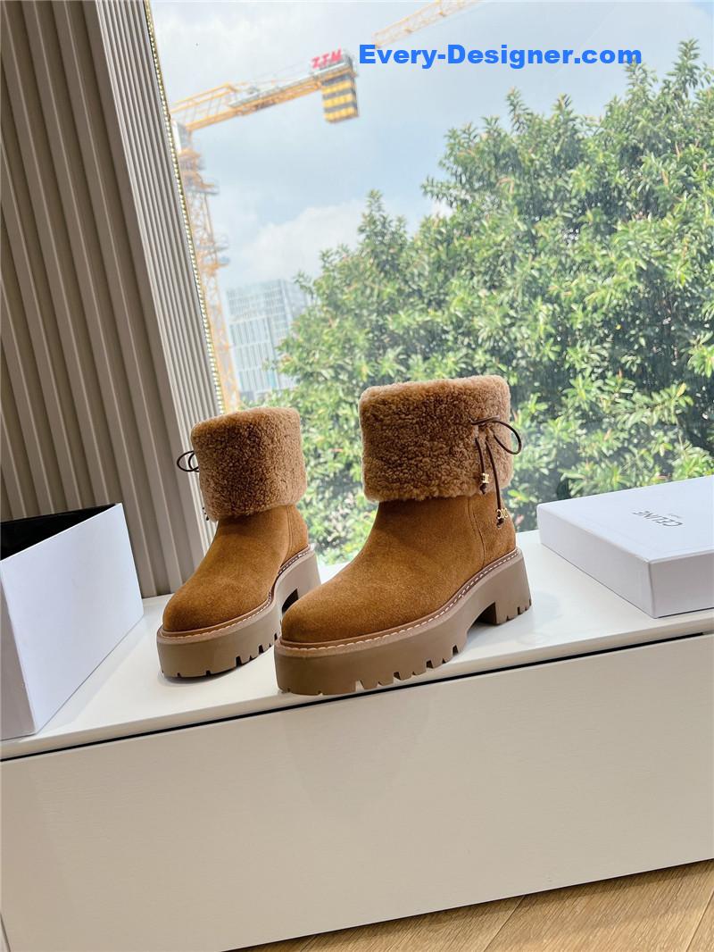 celine new autumn and winter warm fur boots