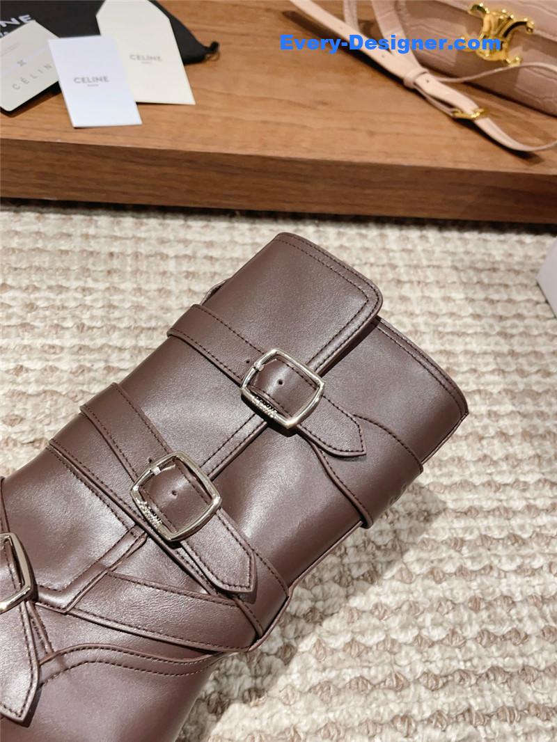 Ce1i*e arc de triomphe thick-soled motorcycle boots