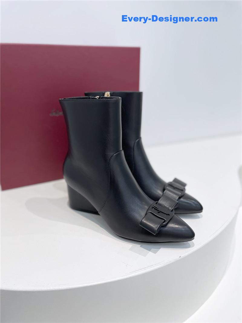 Salvatore Ferragamo Chelsea block heel boots