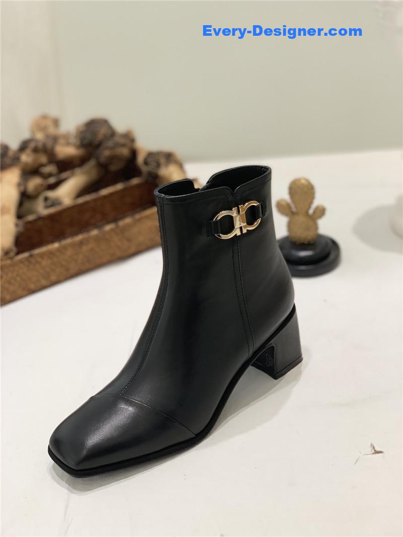 Salvatore Ferragamo block heel boots