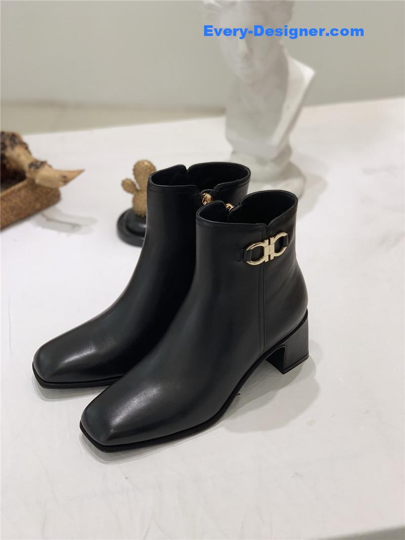 Salvatore Ferragamo block heel boots