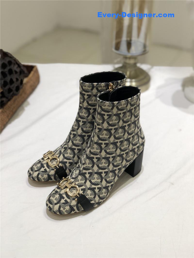 Salvatore Ferragamo block heel boots