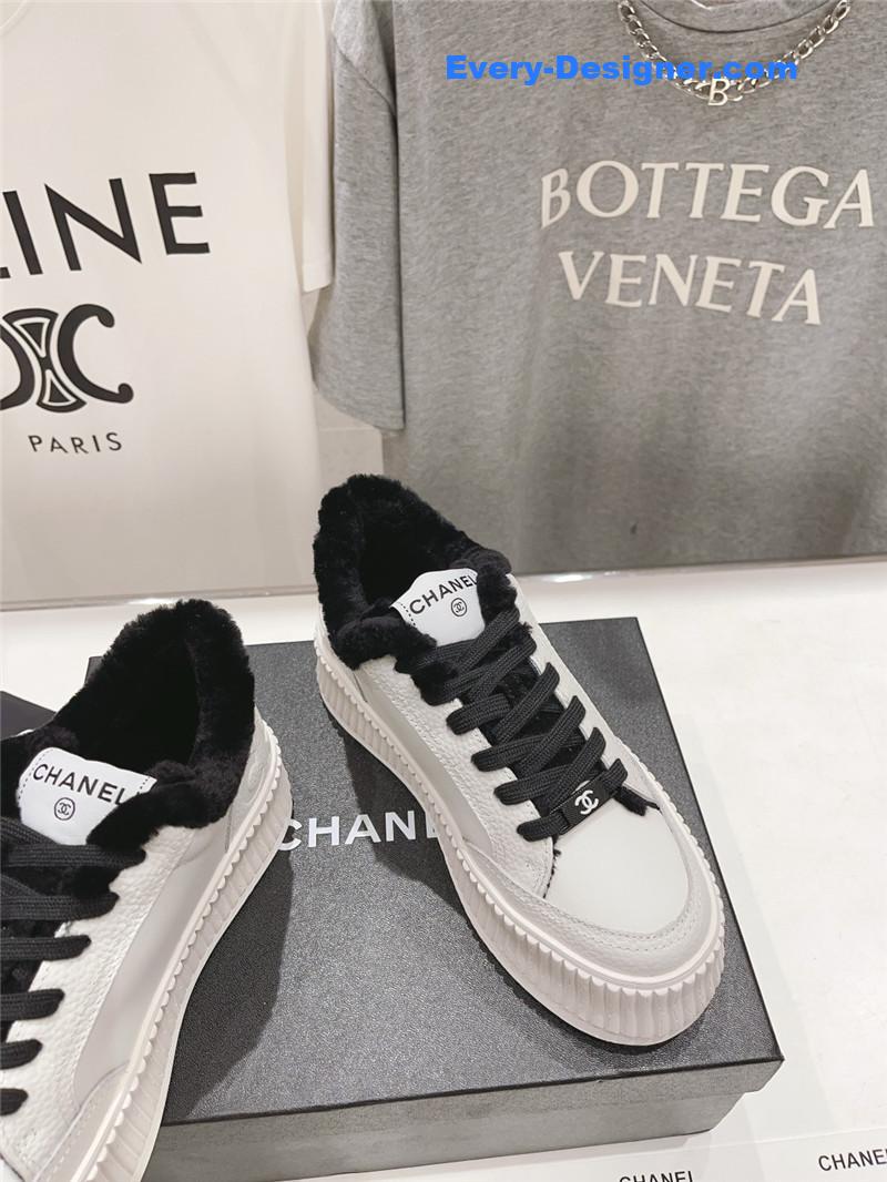 Ch**el panda colorblock thick-soled biscuit shoes