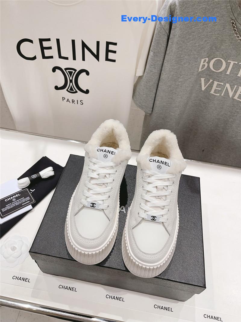 Ch**el panda colorblock thick-soled biscuit shoes