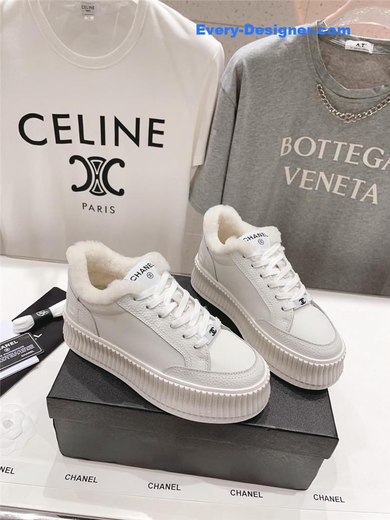 Ch**el panda colorblock thick-soled biscuit shoes