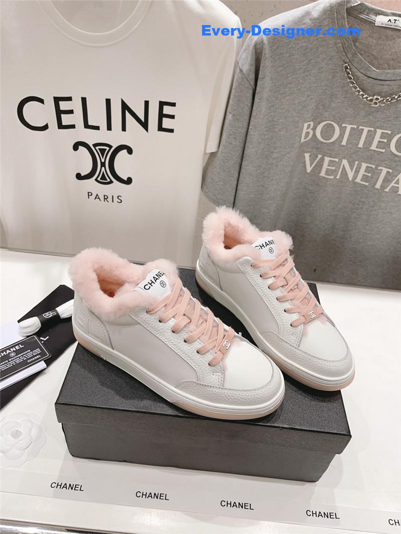 Ch**el panda colorblock thick-soled biscuit shoes