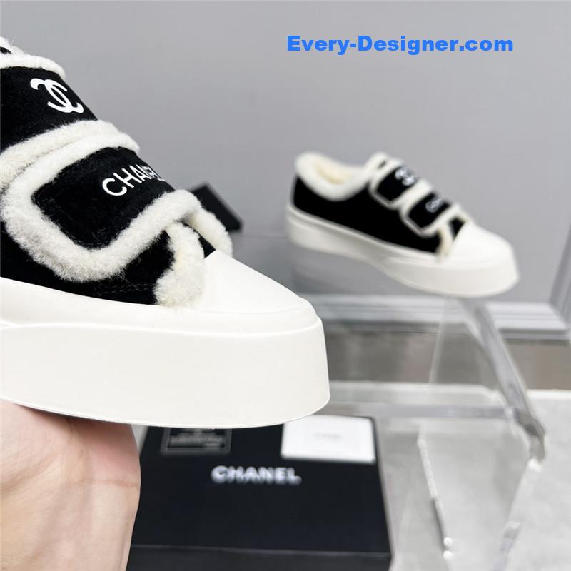 Ch**el fur integrated second-hand casual shoes