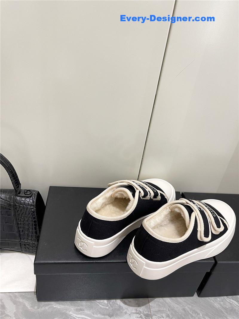 Ch**el fur integrated second-hand casual shoes