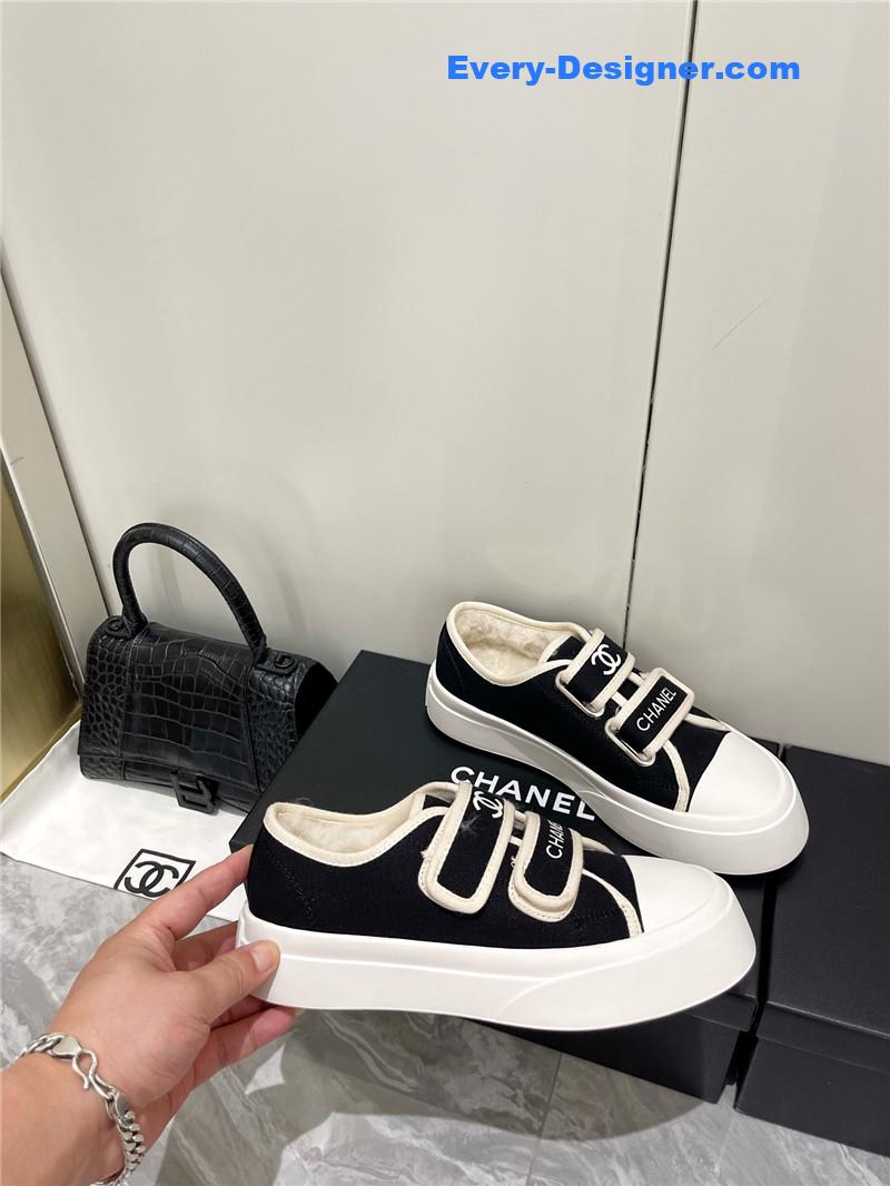 Ch**el fur integrated second-hand casual shoes