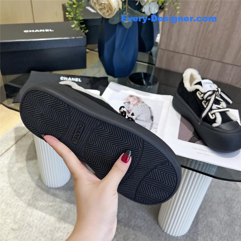 Ch**el new low top thick lace bread shoes