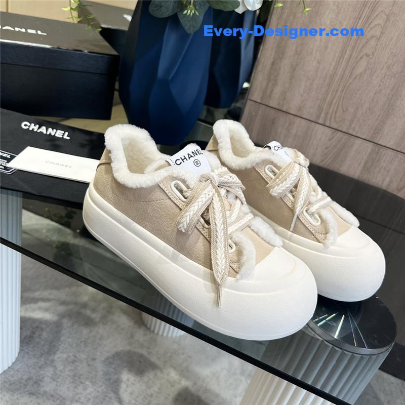 Ch**el new low top thick lace bread shoes