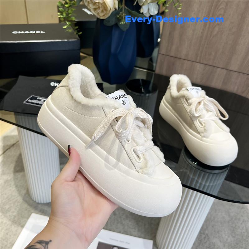 Ch**el new low top thick lace bread shoes