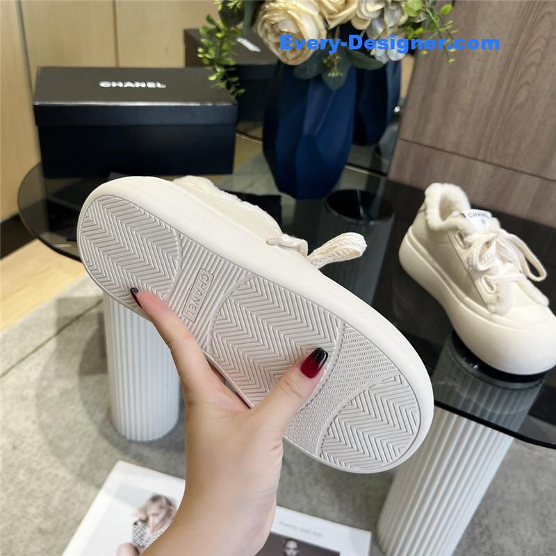 Ch**el new low top thick lace bread shoes